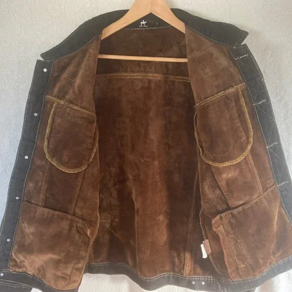 West Louis lined denim jacket Men Size XL - Picture 2 of 4